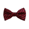 thumbnail image 1 of Red And Black Striped Woven Pre-Tied Bow Tie, 1 of 1