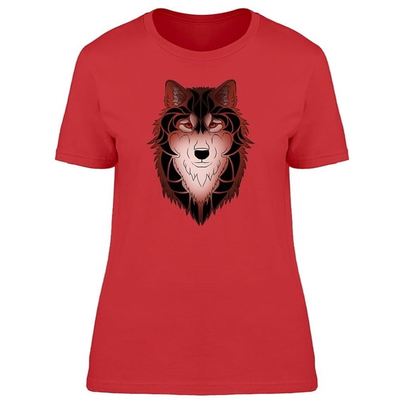 Red And Black Wolf T-Shirt Men -Image by Shutterstock, Male Large