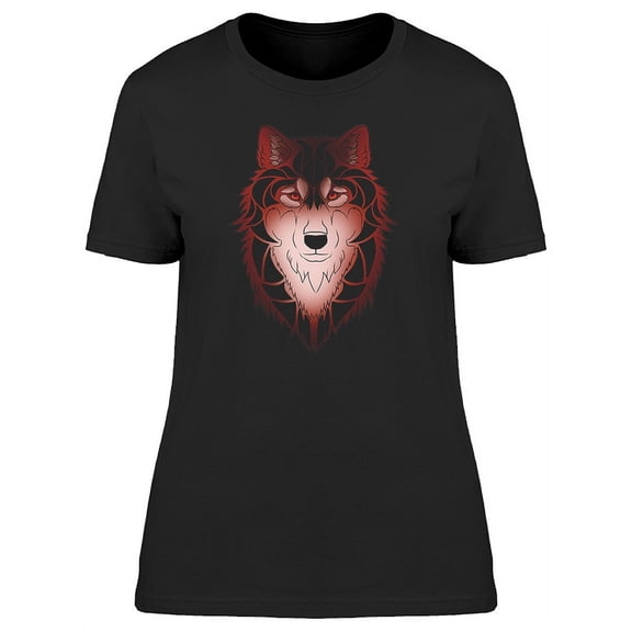 Red And Black Wolf T-Shirt Men -Image by Shutterstock, Male x-Large