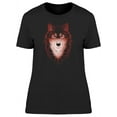 thumbnail image 1 of Red And Black Wolf Tattoo T-Shirt Women -Image by Shutterstock, Female Large, 1 of 2