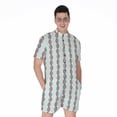 thumbnail image 1 of Red And Blue Dna Pattern Short Sleeve Men'S Rompers Casual Summer Jumpsuits Outfit, 1 of 4