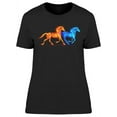thumbnail image 1 of Red And Blue Fire Horses T-Shirt Women -Image by Shutterstock, Female 3X-Large, 1 of 2