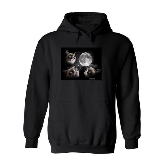 Red And Blue Grumpy Cat Hoodie Men -T-Line Designs, Male Large