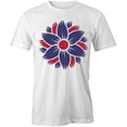 thumbnail image 1 of Red And Blue Sunflower T-Shirt | Pretty Flowers White Tee Gift, 1 of 5