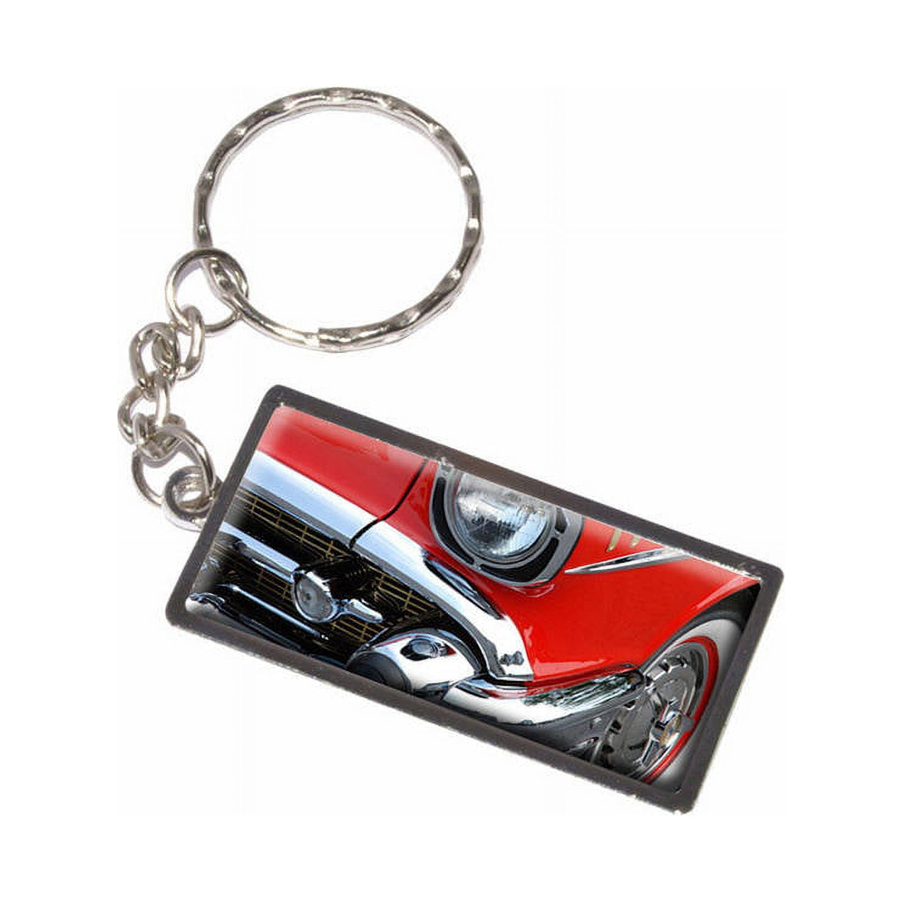 Red And Chrome Vintage Classic Car Keychain Key Chain Ring - Walmart.com