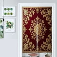 thumbnail image 1 of Red And Gold Floral Pattern Door Curtain Nordic Living Room DoorCurtain Porch Partition Curtain Kitchen Rative Half Curtain, 1 of 4