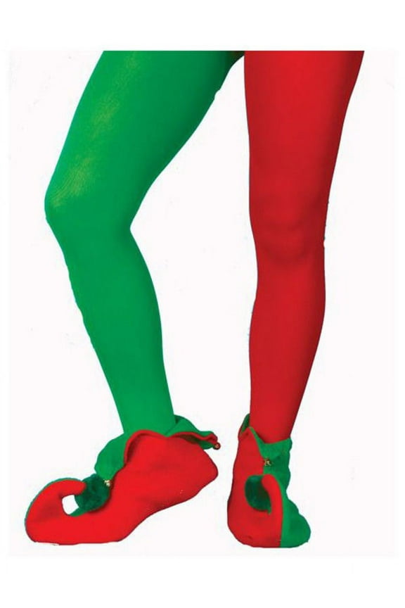 Red And Green Elf Adult Tights Plus Size