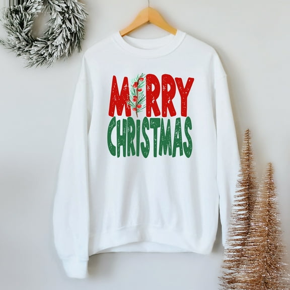 Red And Green Merry Christmas | Sweatshirt