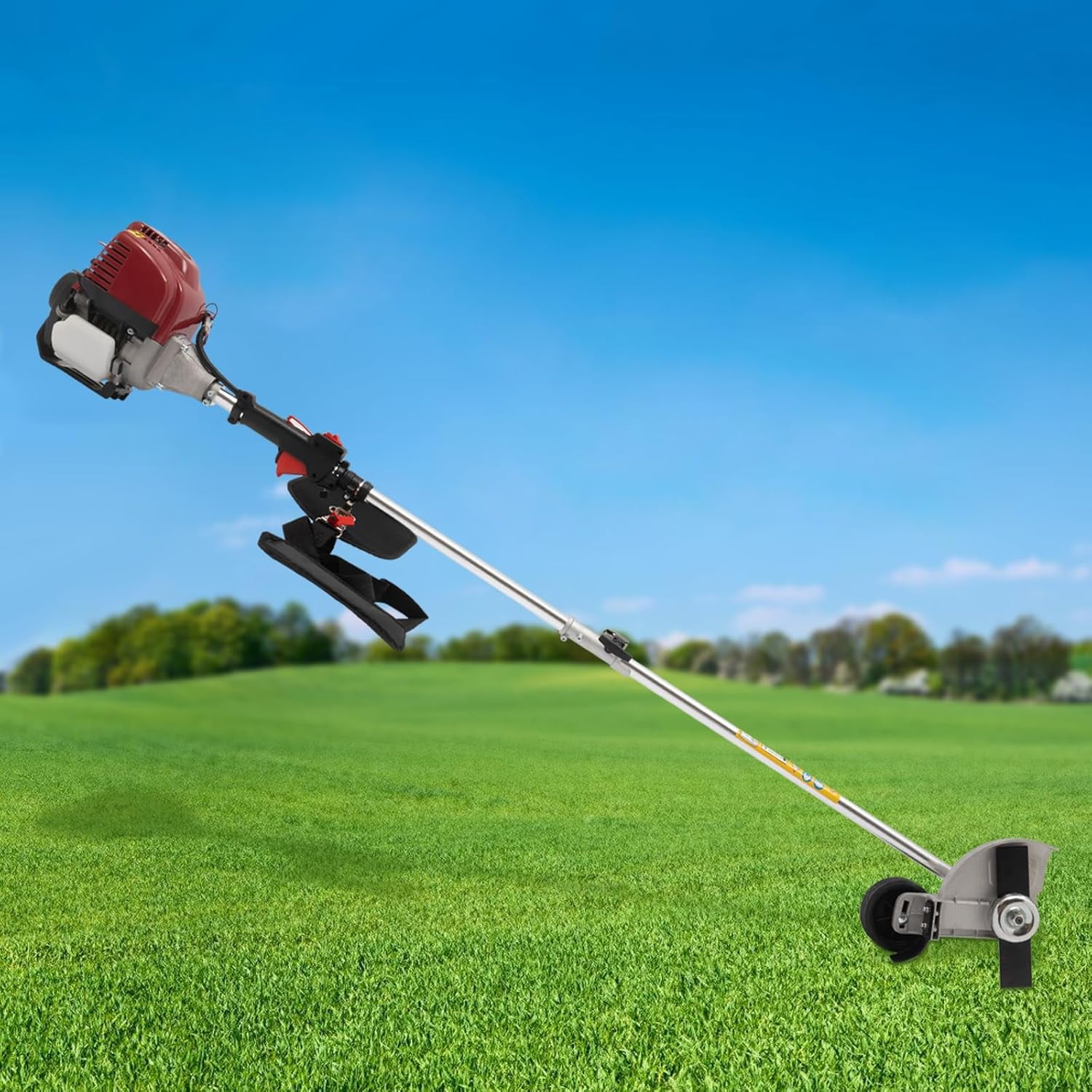 Red And Silver Pp Aluminum Alloy 1.75m Lawn Trimmer 35.88cc Four-Stroke Lawn Mower Multifunctional Hedge Trimmer
