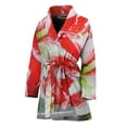 thumbnail image 1 of Red And White Amaryllis Women Bathrobe One Size Univeral Fits Fashion Lightweight Plush Fleece Long Robe For Women, 1 of 3