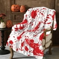 Red And White Blanket Autumn Plush Style Suitable For Bed Sofa Couch