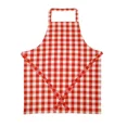 thumbnail image 1 of Red And White Checkered Cotton Apron, 1 of 2