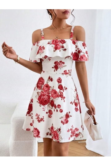 womens red and white dress Dresses for Women and Girls Fabric Stretch Red Stripe Strapless Midi Dress