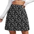 thumbnail image 1 of Red And White Heart Skirt Valentines Hearts Vintage Mini Skirts Summer High-waisted Graphi, 1 of 7
