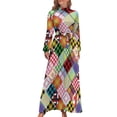 thumbnail image 1 of Red And White Patchwork Dress Valentine Heart Trendy Maxi Dress Boho Beach Long Dresses High Waist Graphic Clothes, 1 of 5