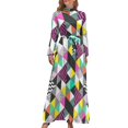thumbnail image 1 of Red And White Patchwork Dress Valentine Heart Trendy Maxi Dress Boho Beach Long Dresses High Waist Graphic Clothes, 1 of 5
