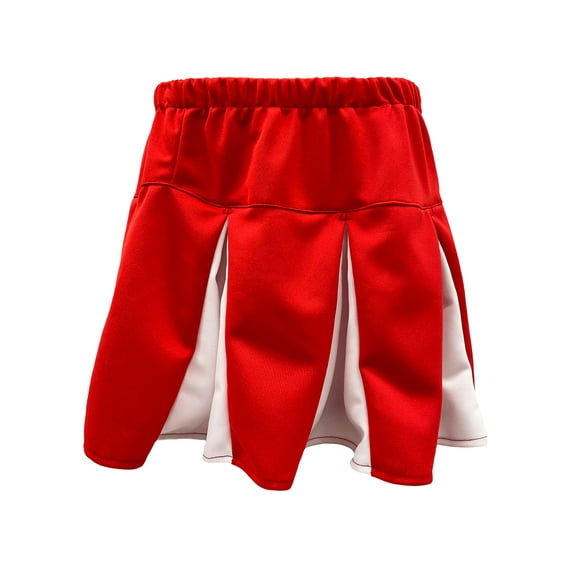 Red And White Pleated Cheerleader Skirt Icebox Ice Box Costume Adult