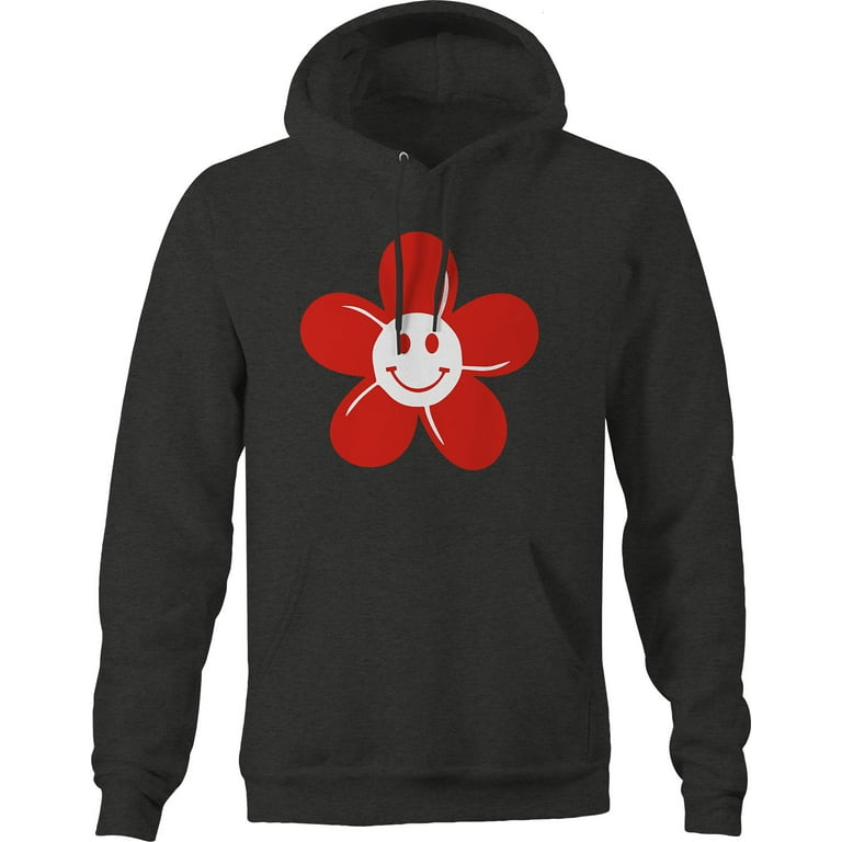 Red flower hoodie sales