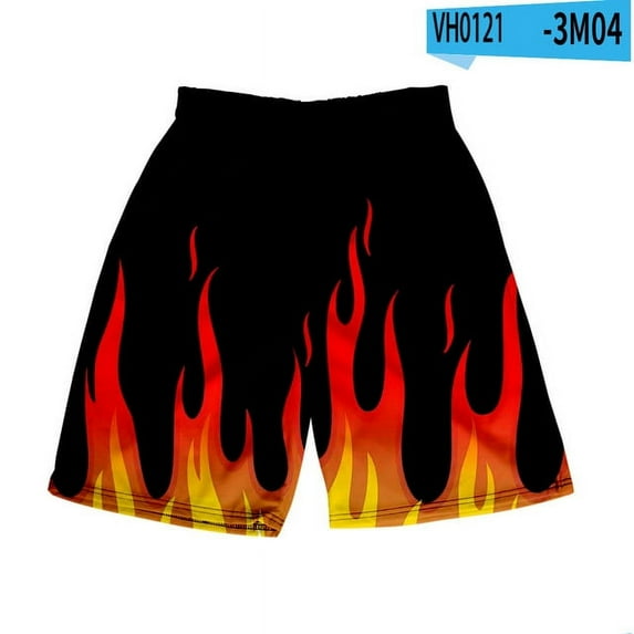 Red And Yellow Flame Beach Shorts Men Women Short Pants Fitness Bodybuilding Shorts Male Breathable Mesh Quick Dry Jogger Trunks