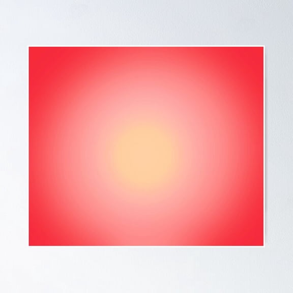Red And Yellow Gradient Cute Aura Aesthetic Wallpaper Pattern Design UNFRAMED Poster, 18x24
