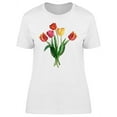 thumbnail image 1 of Red And Yellow Tulips T-Shirt Women -Image by Shutterstock, Female XX-Large, 1 of 2
