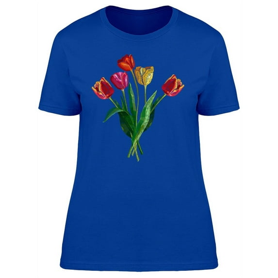 Red And Yellow Tulips T-Shirt Women -Image by Shutterstock, Female x-Large