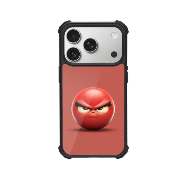 Red Angry Bowl Shockproof Case For iPhone 12 13 14 15 16 Pro Max Series – TPU Bumper + Hard PC Back, Air-Cushion Corners