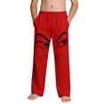 thumbnail image 1 of Red Anime Face Graphic Pants for Boys Soft Lounge Sweatpants with Pockets Kids Casual Joggers Comfy Teen Bottoms,Size 6 T, 1 of 9