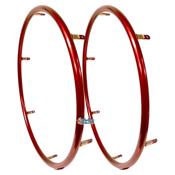 Red Anodize Pushrims for Wheelchairs (Fits on 24" (540m) Wheels)