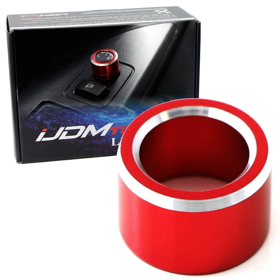 Red Anodized Aluminum Side Mirror Adjustment Button Cover For Subaru WRX, STI, Impreza, Forester, XV Crosstrek, BRZ, etc
