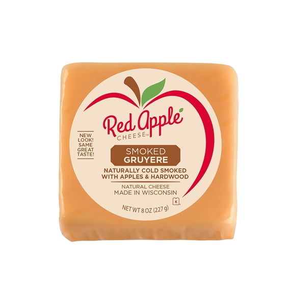 Red Apple Cheese Smoked Gruyere Cheese, 8oz, Square, Refrigerated