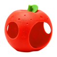 thumbnail image 1 of Red Apple Fish Tank Hideout with 3D Printed Dual Hole Design, 1 Piece, Red with Green Leaf, for Betta and Shrimp Tanks, Aquarium Cave Decoration, 1 of 9