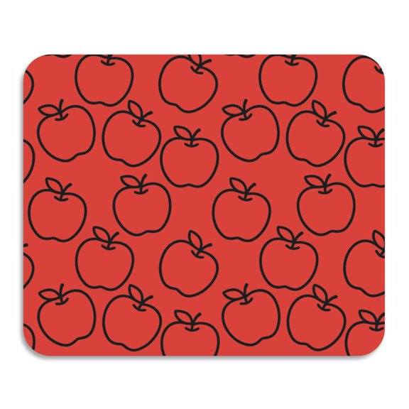 Red Apple Pattern Dish Drying Mat Diatomaceous Earth Absorbent Quick Dry Non Slip for Kitchen 15.7x11.8inch