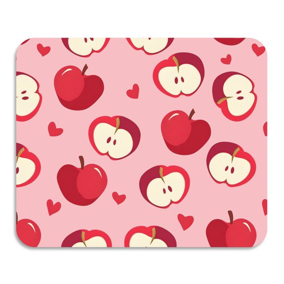 Red Apple Pattern Dish Drying Mat Diatomaceous Earth Absorbent Quick Dry Non Slip for Kitchen 15.7x11.8inch