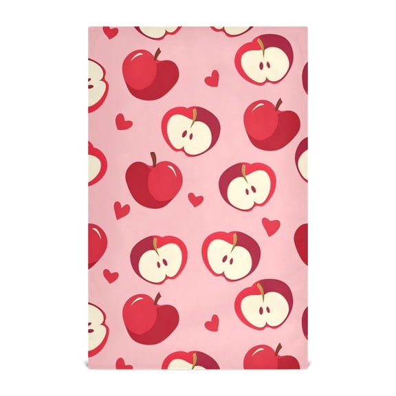 Red Apple Pattern Kitchen Towels Waffle Weave Decorative Tea Towels Multi Use Dishcloths 28x18in