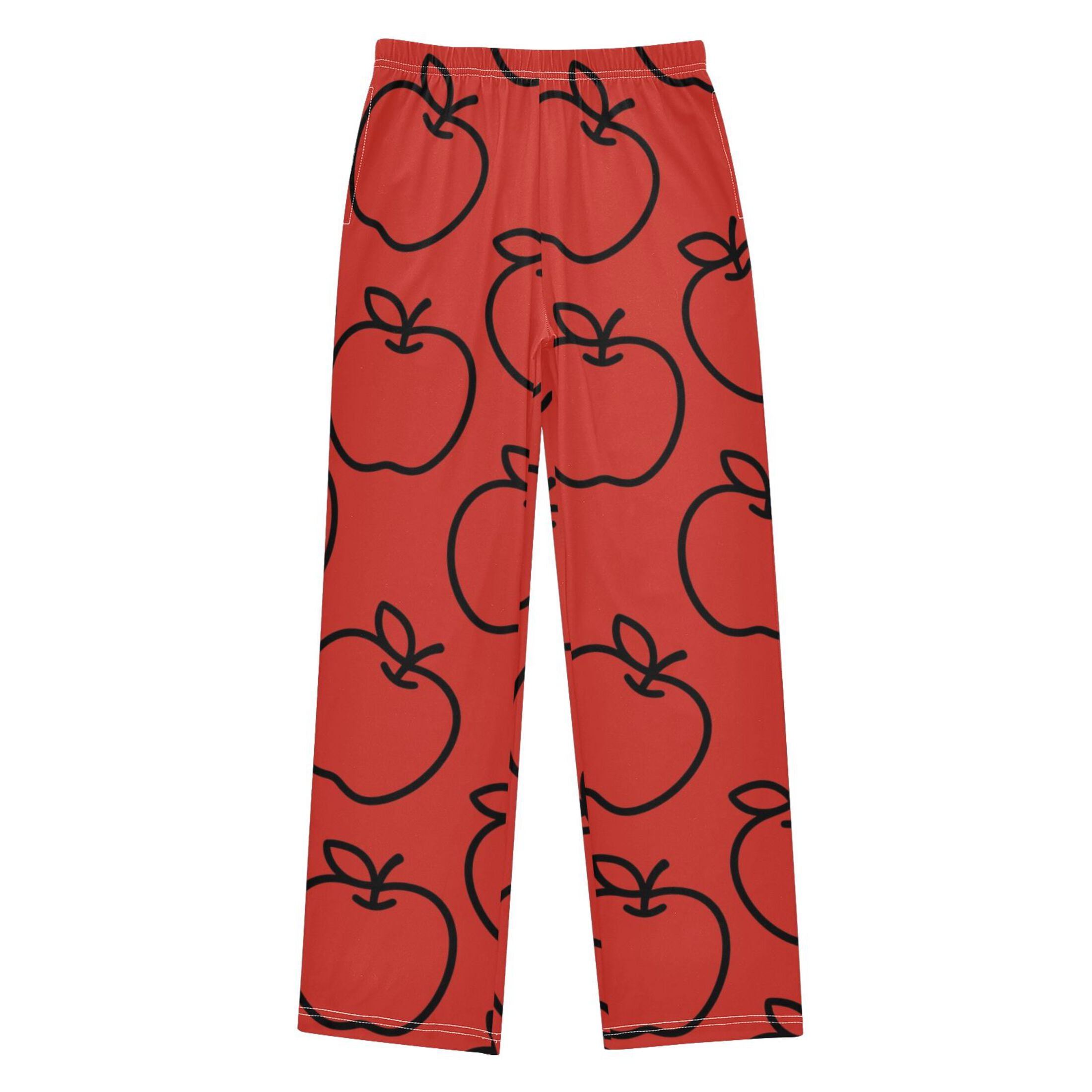 Red Apple Pattern Pajama Pants Soft Lightweight Lounge Pants Bottoms ...