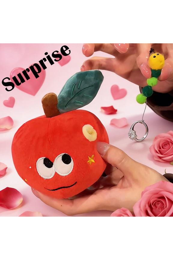 Red Apple Plush Keychain Soft Stuffed Bag Pendant Accessory
