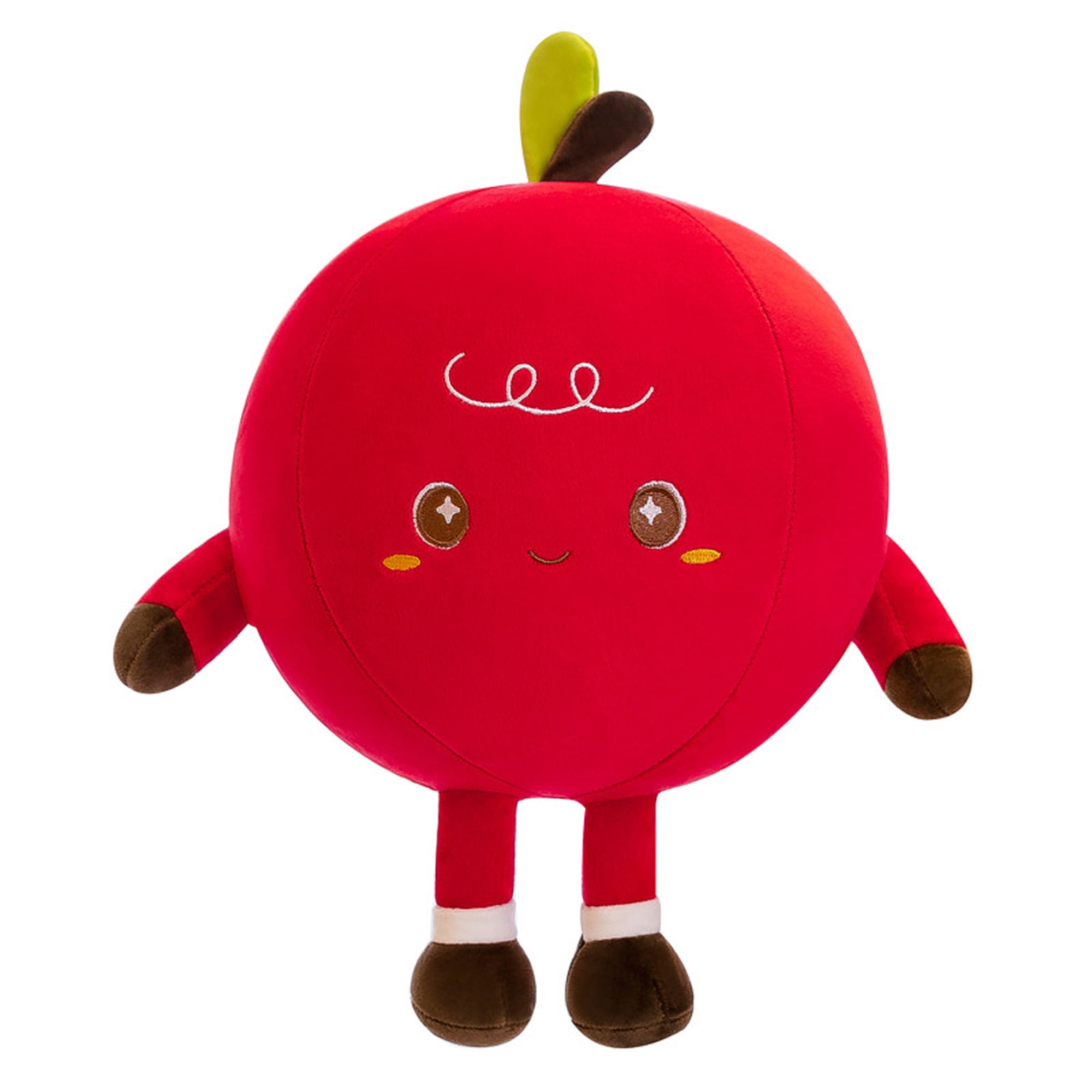 Red Apple Plush Stuffed Animal Cute Fruit Pillow Toy Gift for Christmas ...