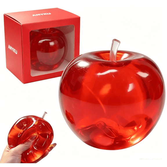 Red Apple Squishy Object, Slow Rising Stress Relief Gadget, Soft Pinching Decompression Tool, Maltose Filled