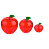 Red Apple Storage Jars 3 Count