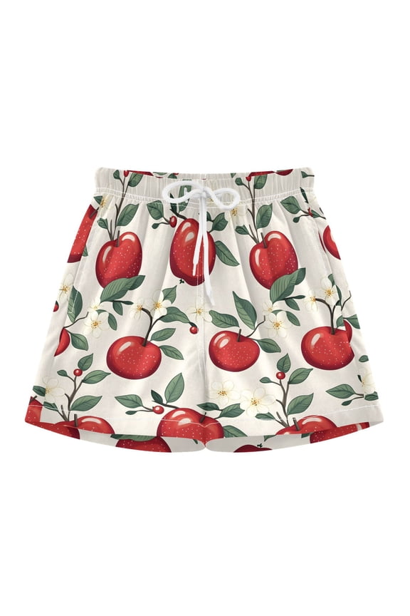 Red Apple Swim Trunks Quick Drying Bathing Suit Summer Shorts Swimwear