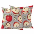 thumbnail image 1 of Red Apples Outdoor Waterproof Pillow Covers, Spring Summer Fruits Modern Art Decorative Square Throw Pillowcase Sofa Cushion Sham for Patio/Couch/Chair, 20"x20" 2 Pack, 1 of 8