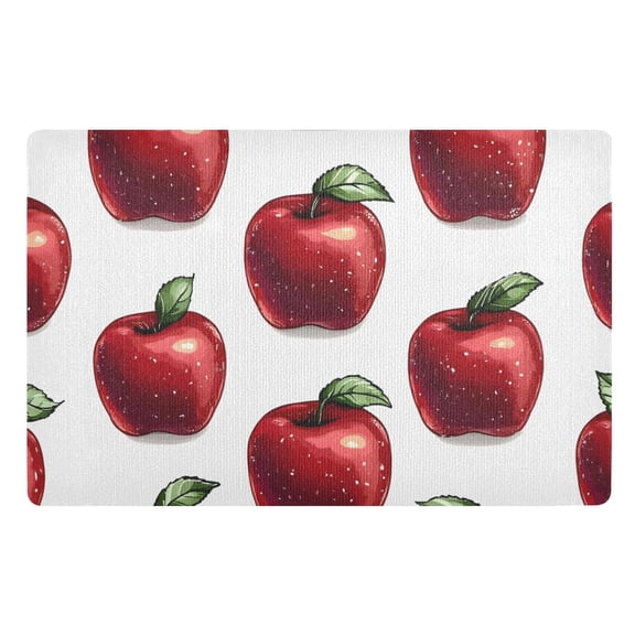 Red Apples Pattern Floor Door Mat Outdoor Indoor for Home Entrance Welcome Mats 32"x20"