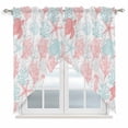thumbnail image 1 of Red Aqua Coastal Kitchen Window Curtains, Swag Curtains Valance for Bedroom Living Room Bathroom, Sea Turtle Nautical Coral Summer Beach Rod Pocket Window Curtain Block Drapes 2 Panels 36"x63", 1 of 9