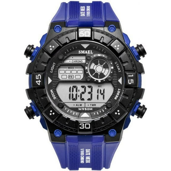 Red Army Watches Big Dial Smael Men Watch Digital Relogio Masculino Sport Watch Waterproof 1439 Digital Watch Top Brand Luxury - Digital Wristwatches
