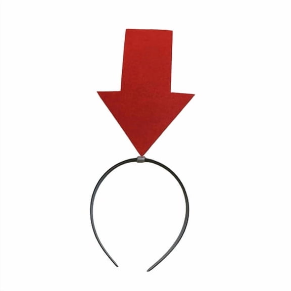 Red Arrow Headband Halloween Party Funny Trick Props Hair Band Arrow Symbol Decoration Versatile Hair Accessories