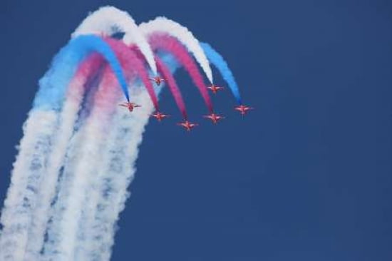Red Arrows Canvas Art - Jonathan Simons (12 x 18)