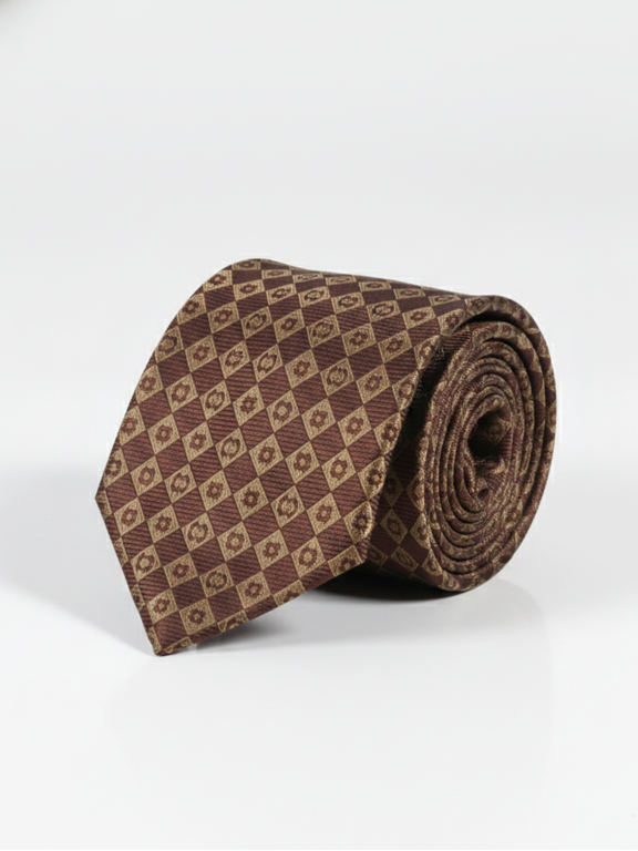Red Art Silk Tie Classic Elegant Finish