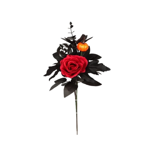 Red Artificial Halloween Maple Leaf Branches For Fall Home Party Festive Decor