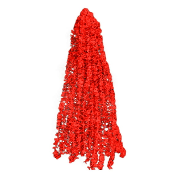 Red Artificial Wisteria Garland Red Hanging Flowers Fake Silk Vine For Wedding Garden Christmas Bouquet Home Decor 100Cm Long Uv Resistant Flowers For Party Backdrop Wall Decoration Indoor